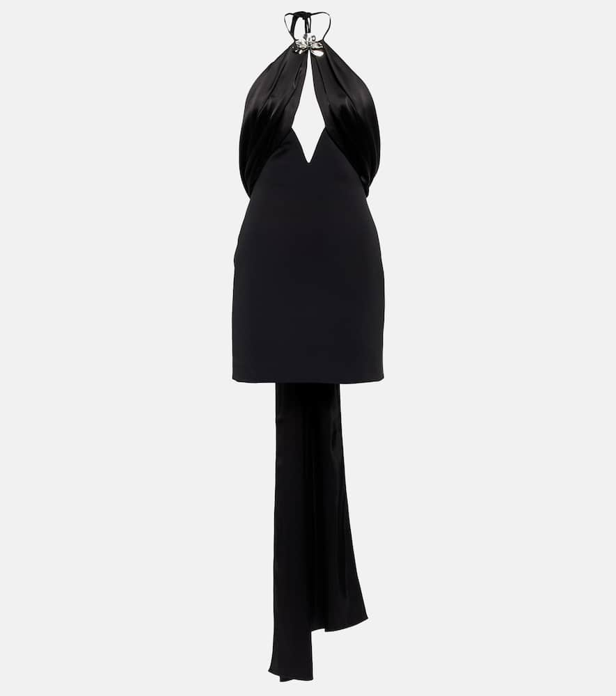 David Koma Embellished halter-neck minidress