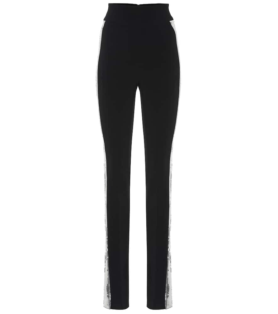 David Koma Sequined high-rise skinny pants