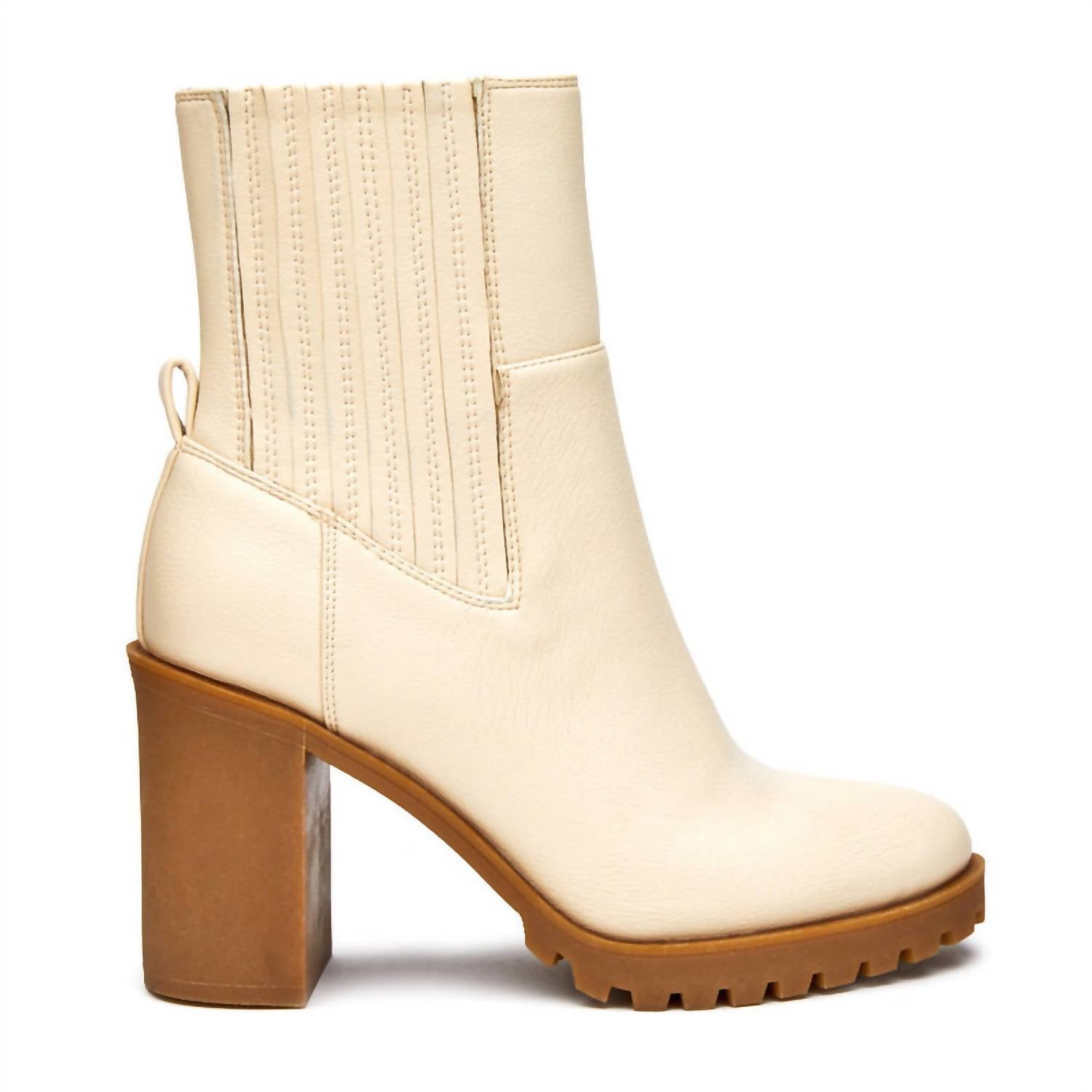 Dean Heeled Boots In Ivory