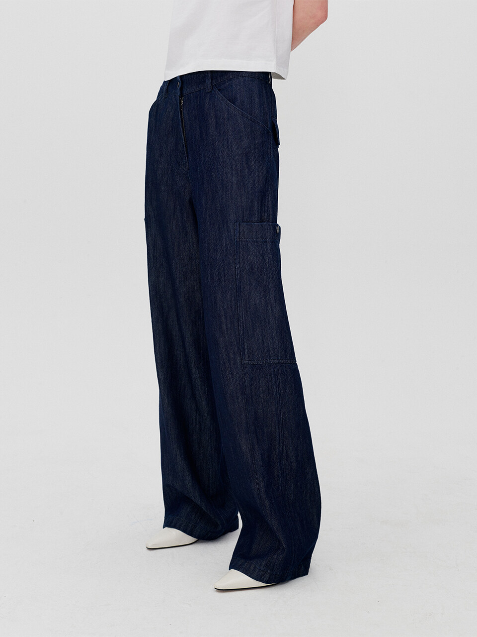 Denim Cargo Pants