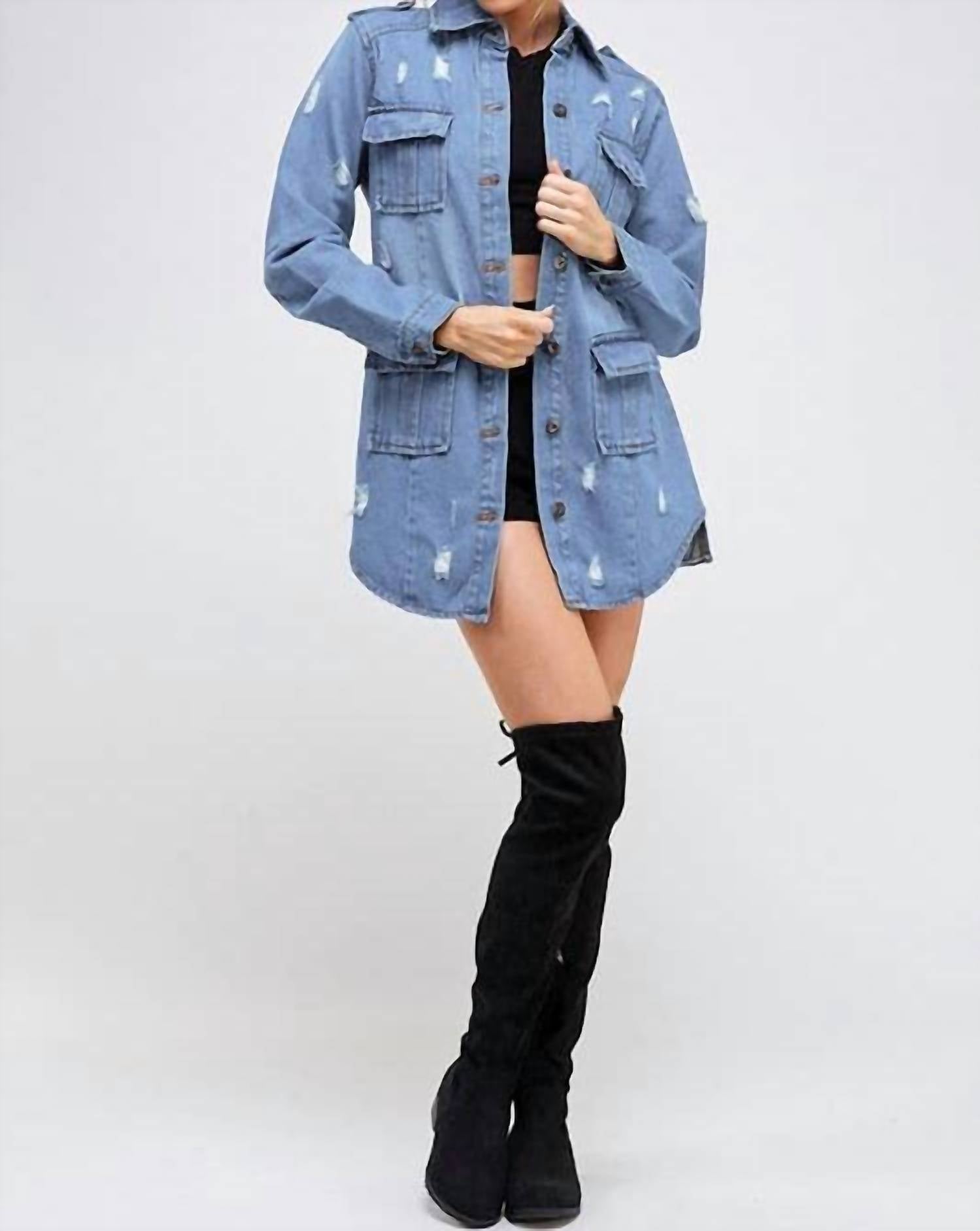 Denim Jacket In Light Washed