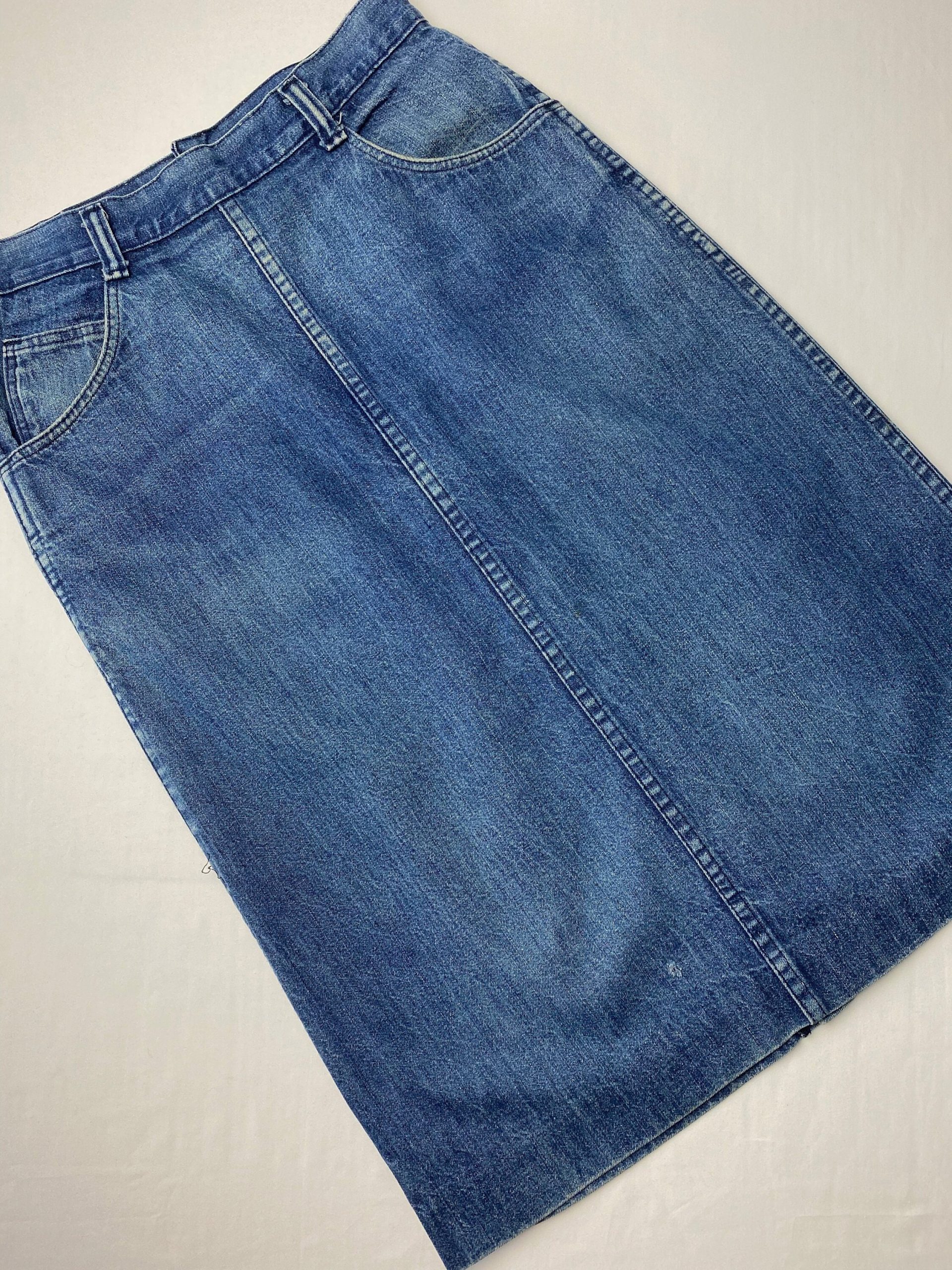 Denim Jean Skirt 70's Inspired