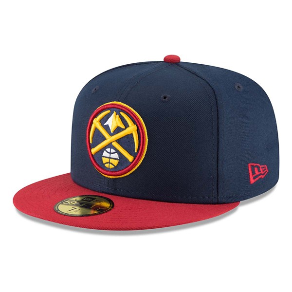 Denver Nuggets New Era Two Tone 59Fifty Hat Fitted Hat 7 1/2 Navy/Red