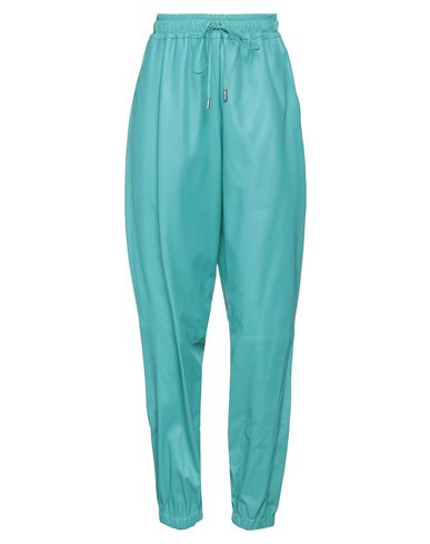 Desa 1972 Woman Pants Turquoise Size 0 Soft Leather