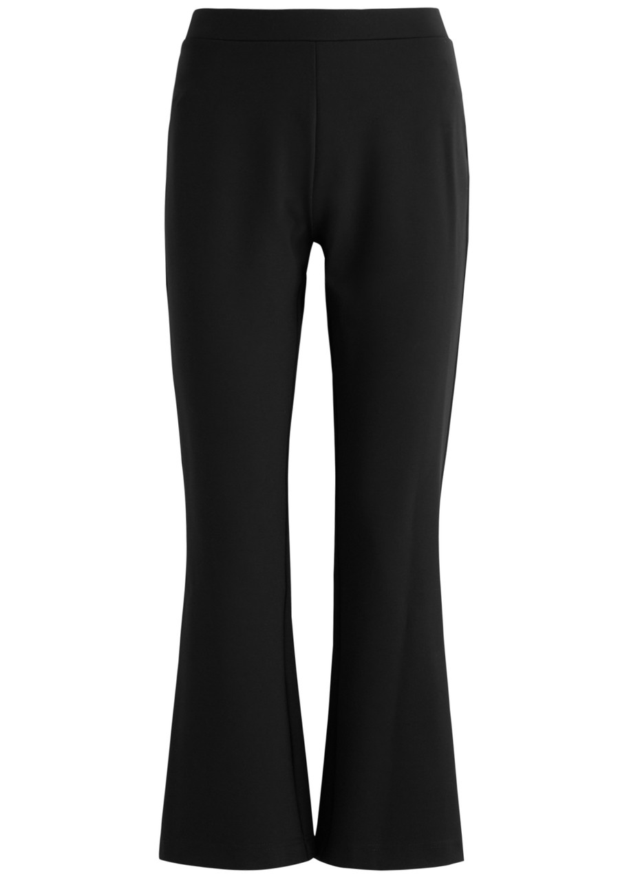 Diane Von Furstenberg Juno Cropped Flared Stretch-jersey Trousers - Black - 6 (UK10 / S)