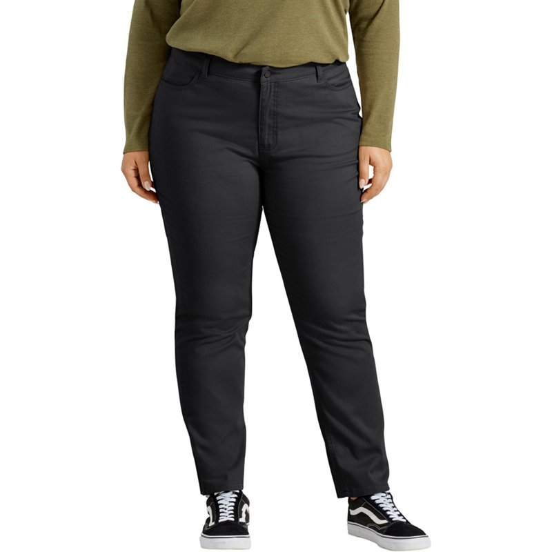 Dickies Women's Plus Size Perfect Shape Skinny Twill Pants Black, 24 - Ms Casual Pants at Academy Sports