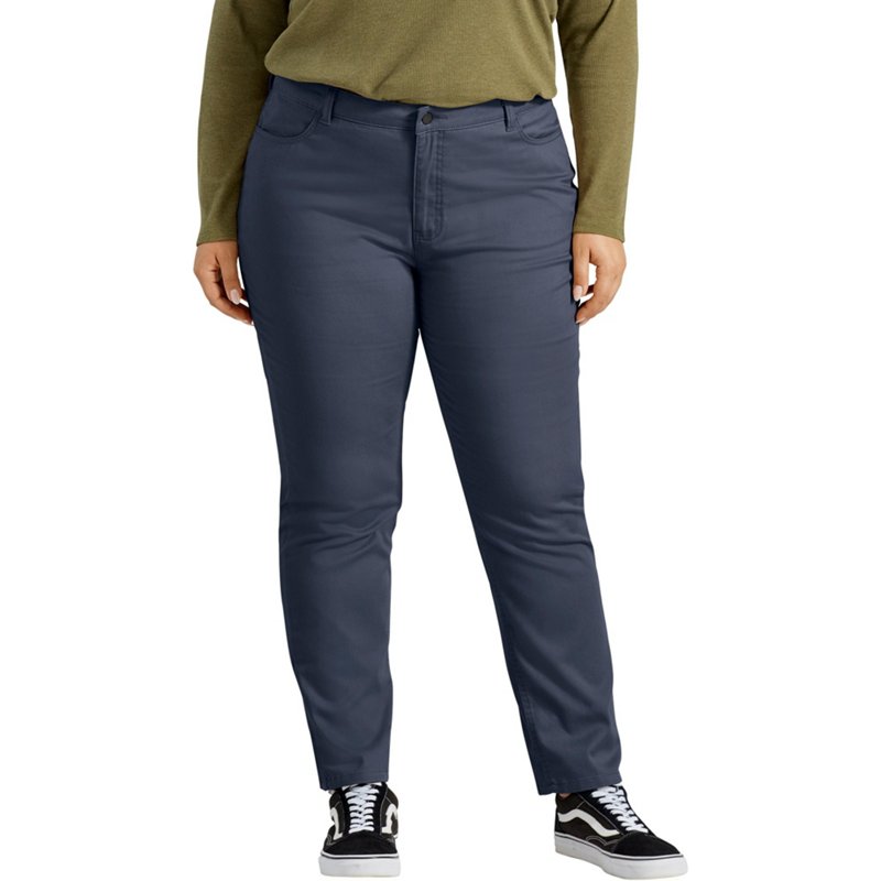 Dickies Women's Plus Size Perfect Shape Skinny Twill Pants Blue, 18 - Ms Casual Pants at Academy Sports