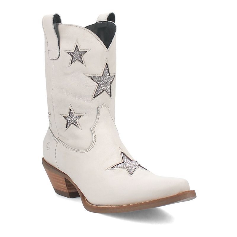 Dingo Star Struck Women's Leather Cowboy Boots, Size: 9, White