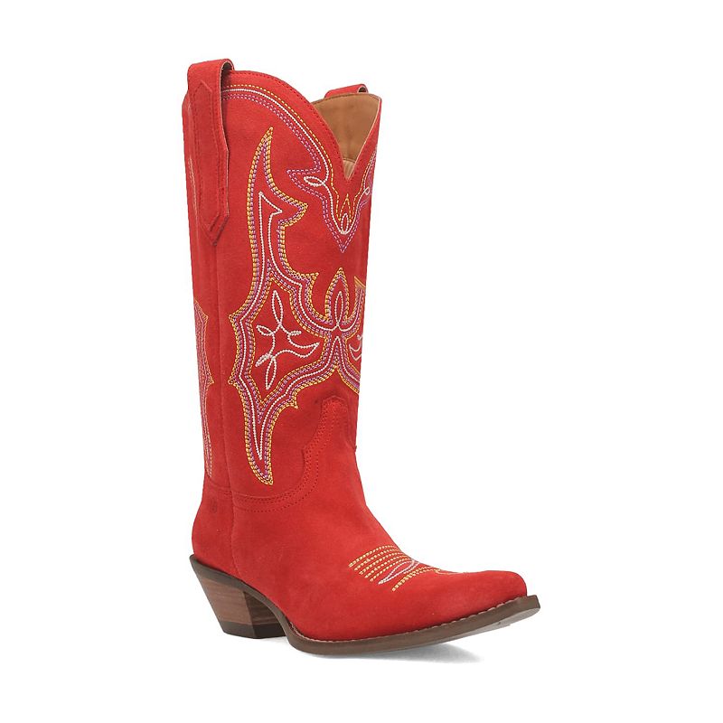 Dingo Women's Hot Sauce Embroidered Leather Cowboy Boots, Size: 8.5