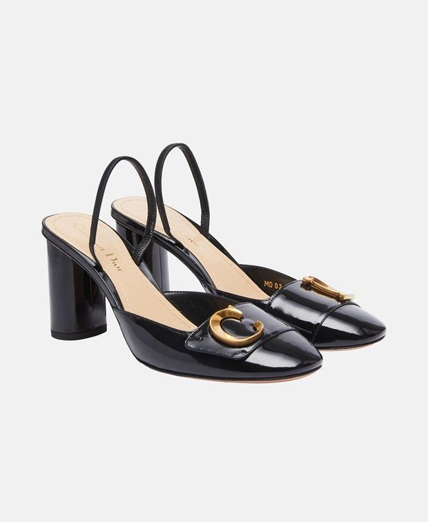 Dior Slingback Pumps Shoes in Black, Women's (Size 6)