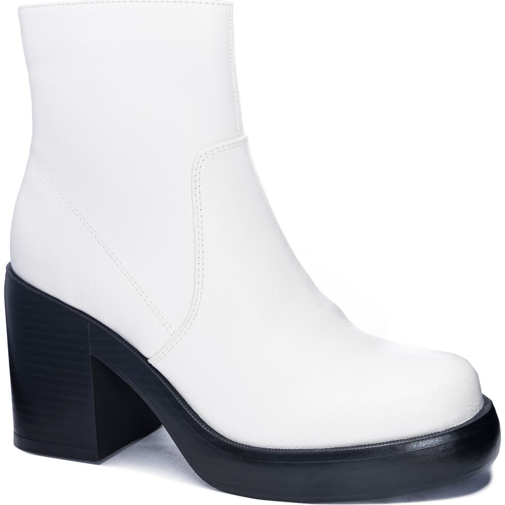 Dirty Laundry Groovy Platform Boot in White Faux Leather at Nordstrom Rack, Size 5