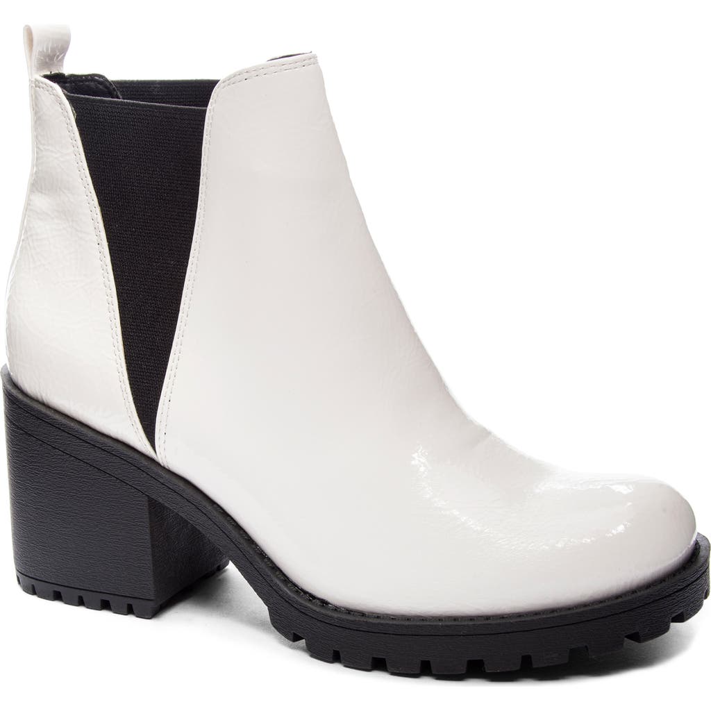 Dirty Laundry Lisbon Chelsea Boot in White Patent at Nordstrom, Size 5.5