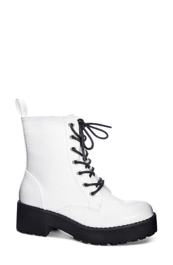 Dirty Laundry Mazzy Lace-Up Boot in White Croc at Nordstrom Rack, Size 10