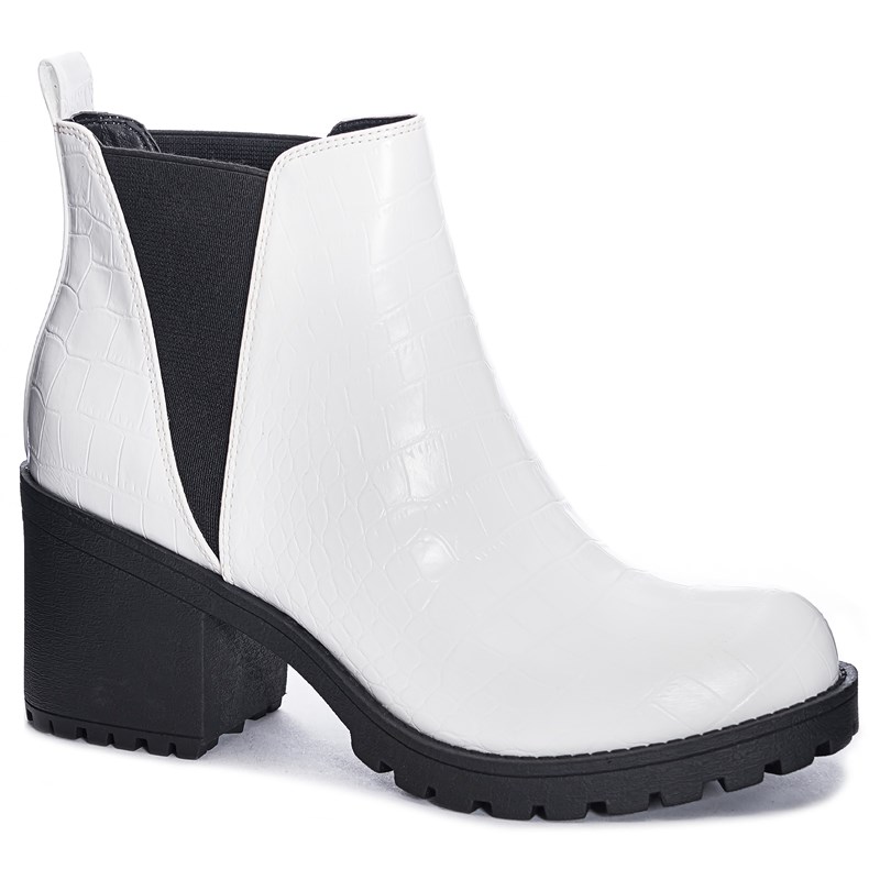 Dirty Laundry Women's Lisbon Chelsea Boots (White Patent) - Size 10.0 M