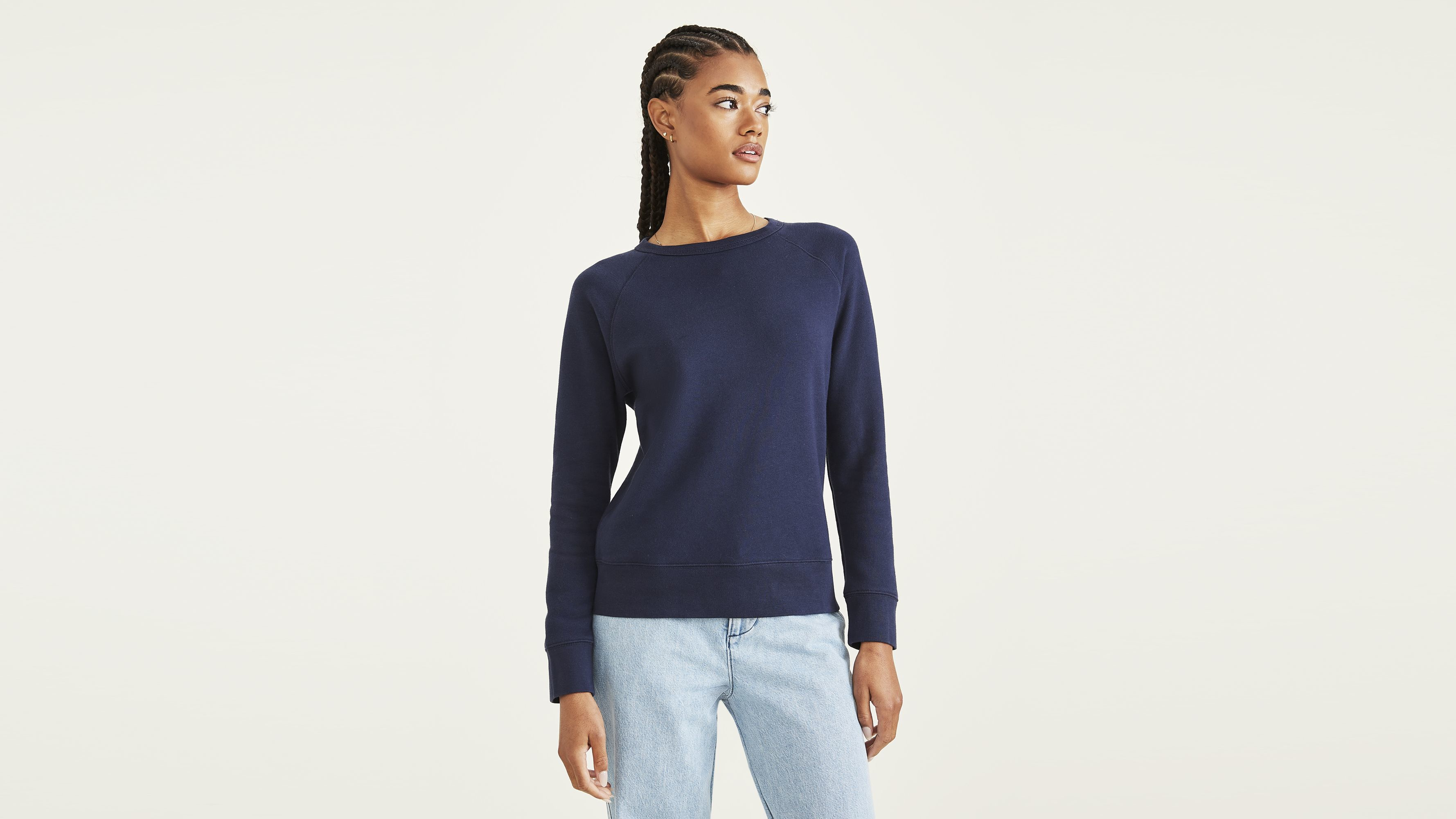 Dockers Crewneck Sweatshirt - Classic Fit - Women's - Blue S