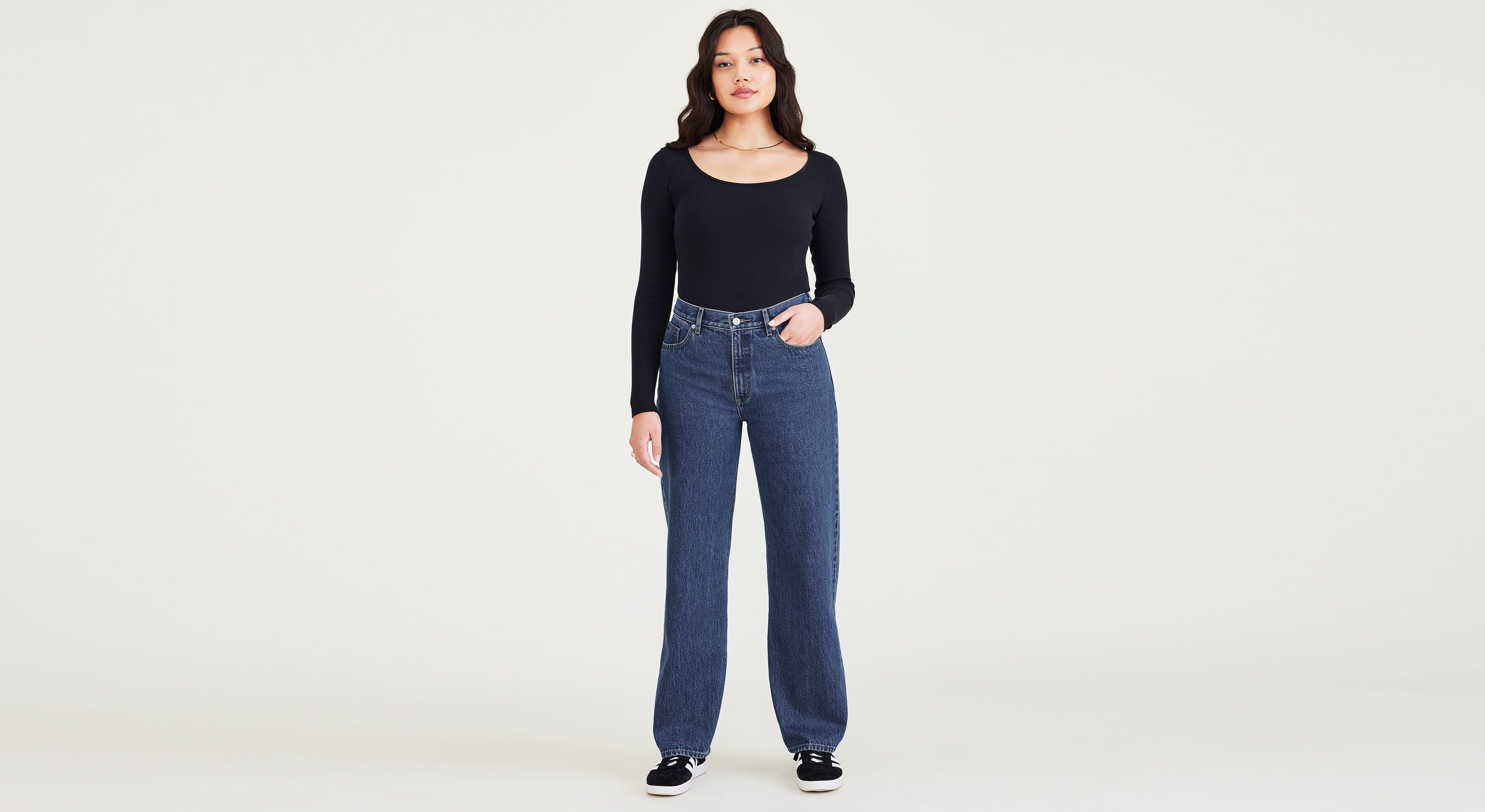 Dockers Mid-rise Jeans - Relaxed Fit - Women's - Blue 25