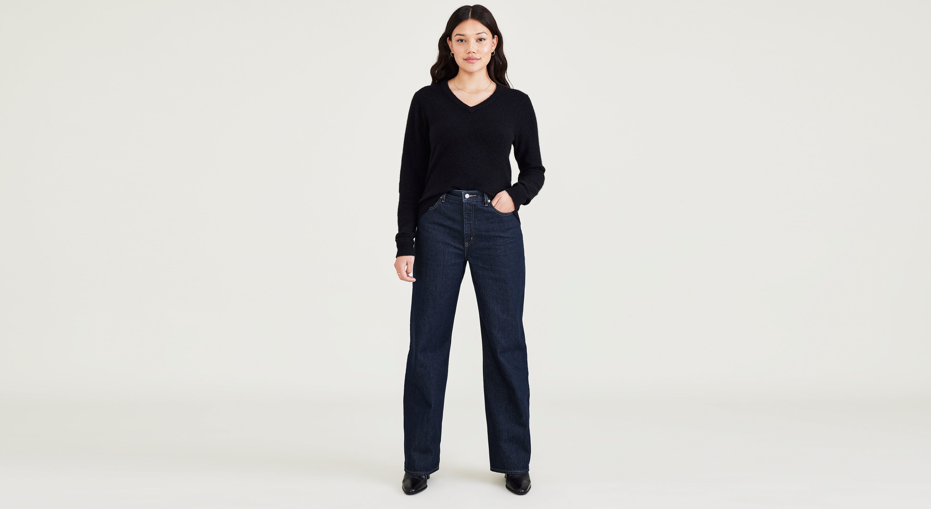 Dockers Mid-rise Jeans - Relaxed Fit - Women's - Blue 27