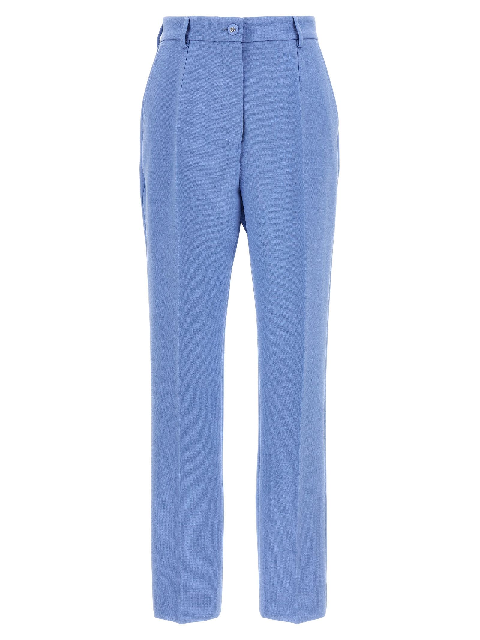 Dolce Gabbana Tailored Trousers in Light Blue, Women's (Size 27)