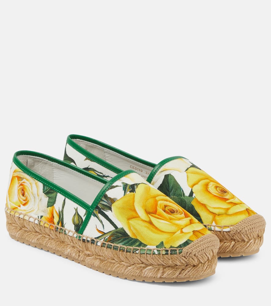 Dolce & Gabbana Floral canvas espadrilles