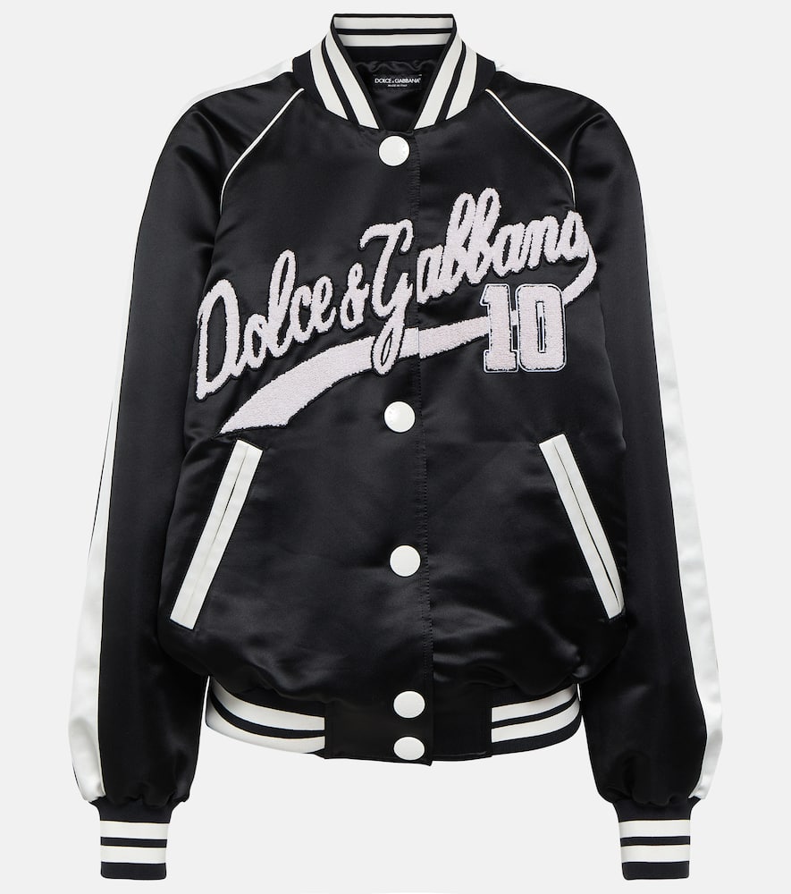 Dolce & Gabbana Logo satin varsity jacket