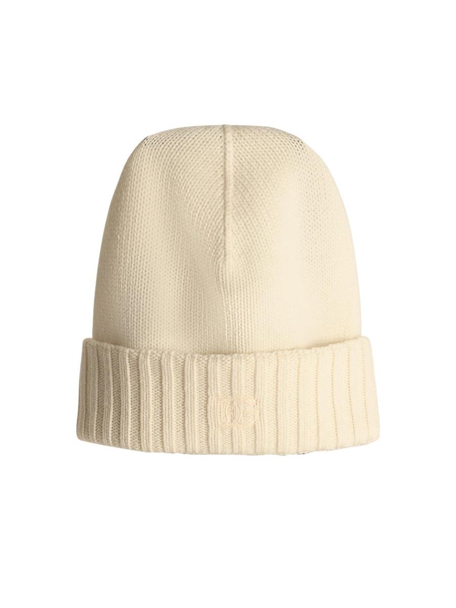 Dolce & Gabbana White Cashmere Beanie