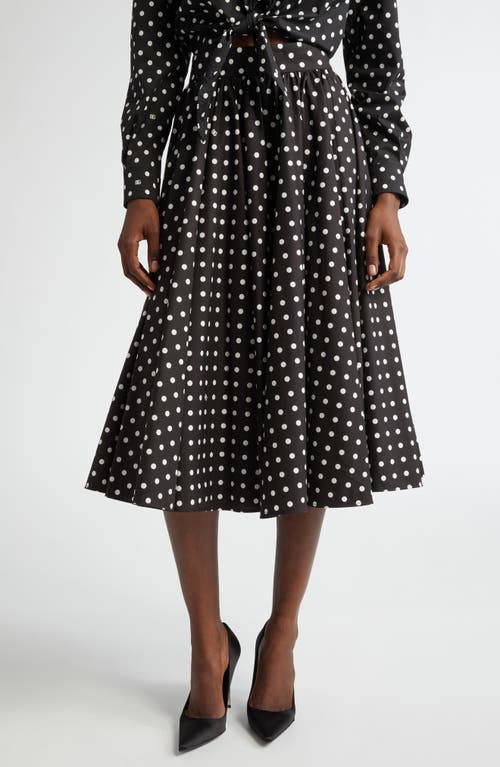 Dolce&Gabbana Polka Dot Cotton Circle Skirt in Hnzqw Pois Picc 0 8 F.nero at Nordstrom, Size 4 Us