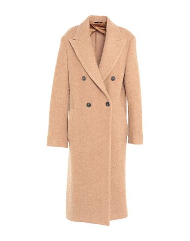 Dondup Woman Coat Camel Size 2 Virgin Wool, Viscose, Polyamide