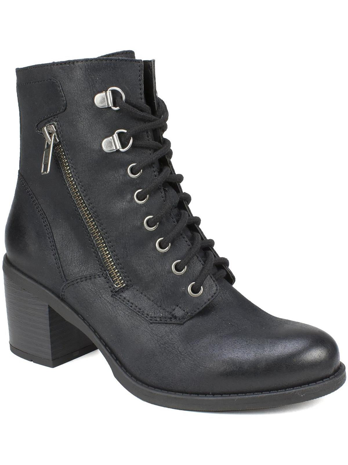 Dorian Womens Heeled Lace Up Ankle Boots