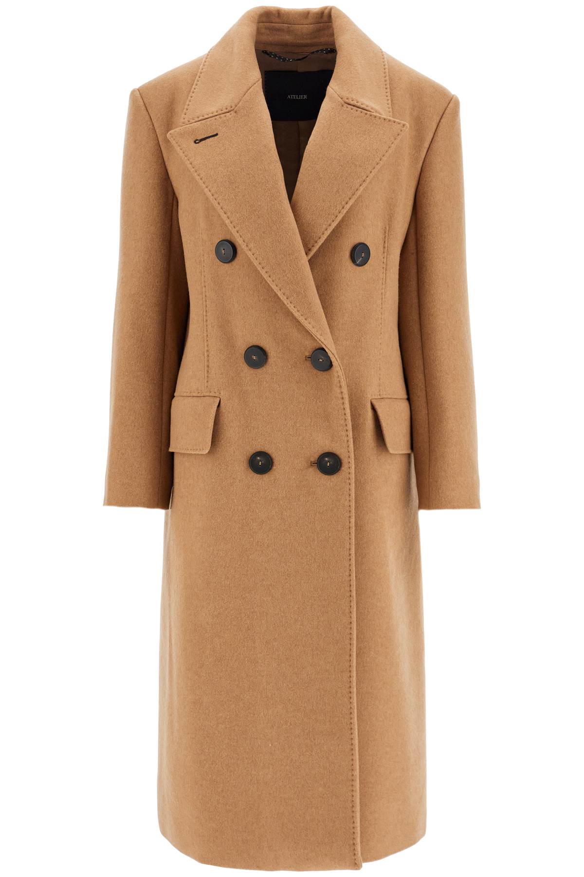 Double Breasted Cashmere And Camel Coat