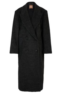 Double-breasted coat in cotton- Silver Women's Formal Coats size 0