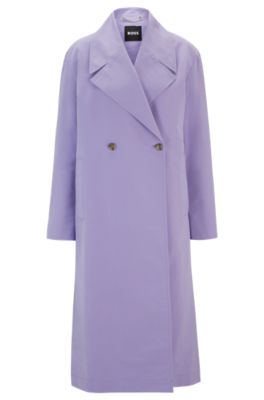 Double-breasted coat with water-repellent finish- Purple Women's Formal Coats size 4