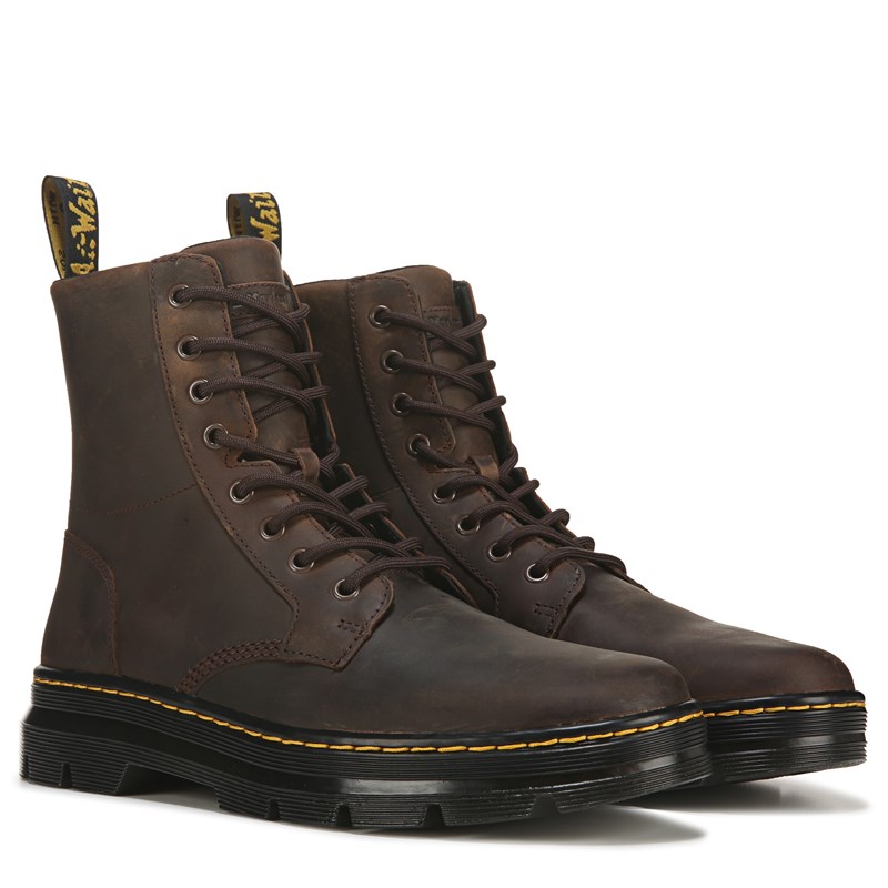 Dr. Martens Combs Casual Combat Boots (Brown Crazy Horse Leather) - Size 10.0 M