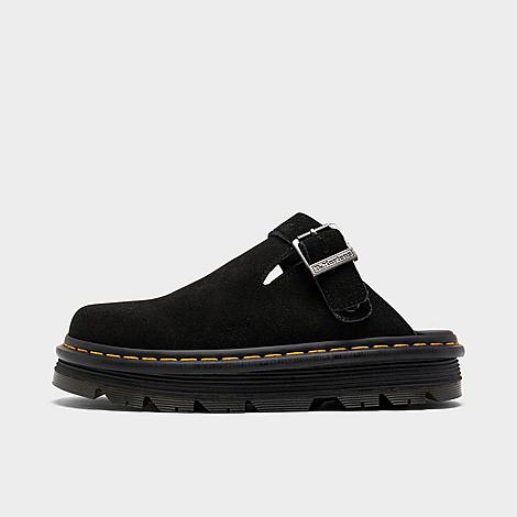 Dr. Martens Women's Zebzag Suede Slingback Mule Sandals in Black/Black Size 6.0 Suede/Silk