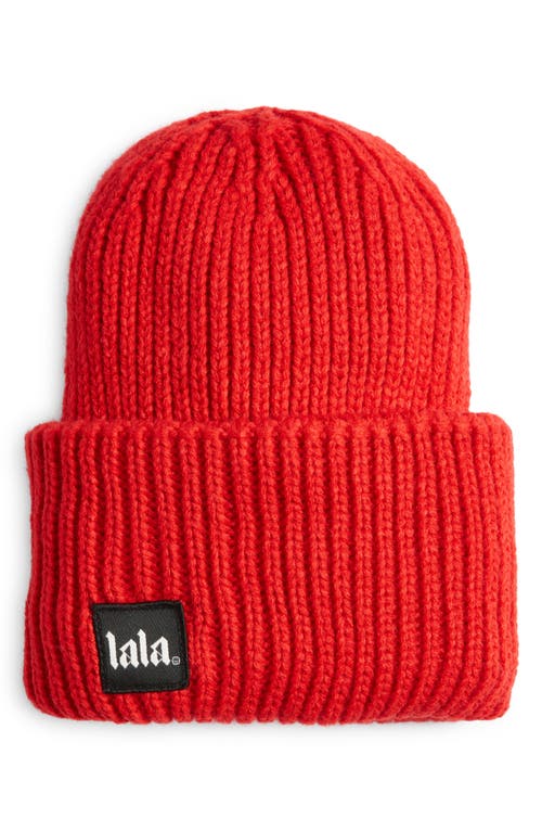 Dressed in Lala Grunge Chic Beanie in Cherry Red at Nordstrom