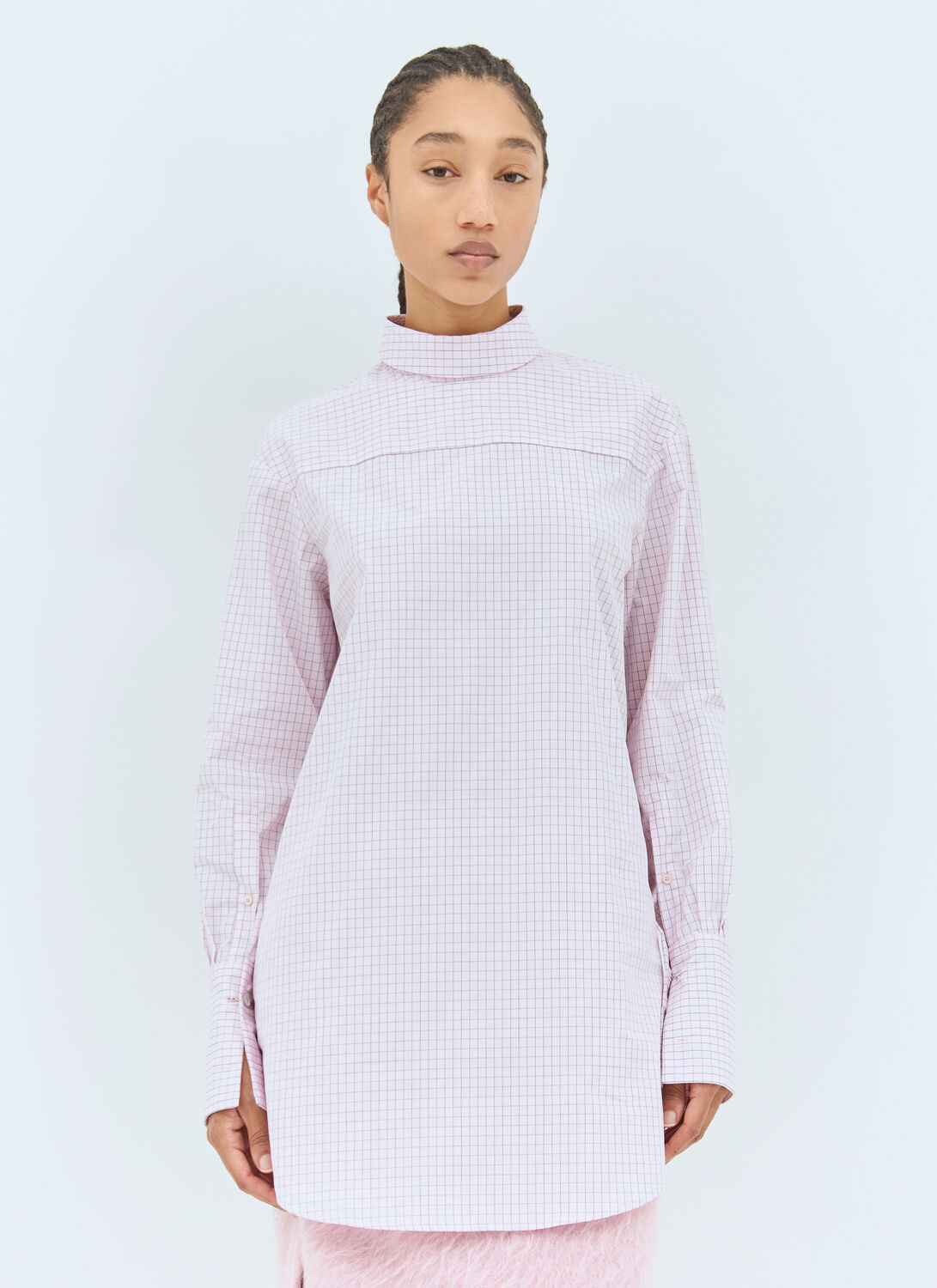 Dries Van Noten High Neck Shirt - Woman Shirts Pink Xs