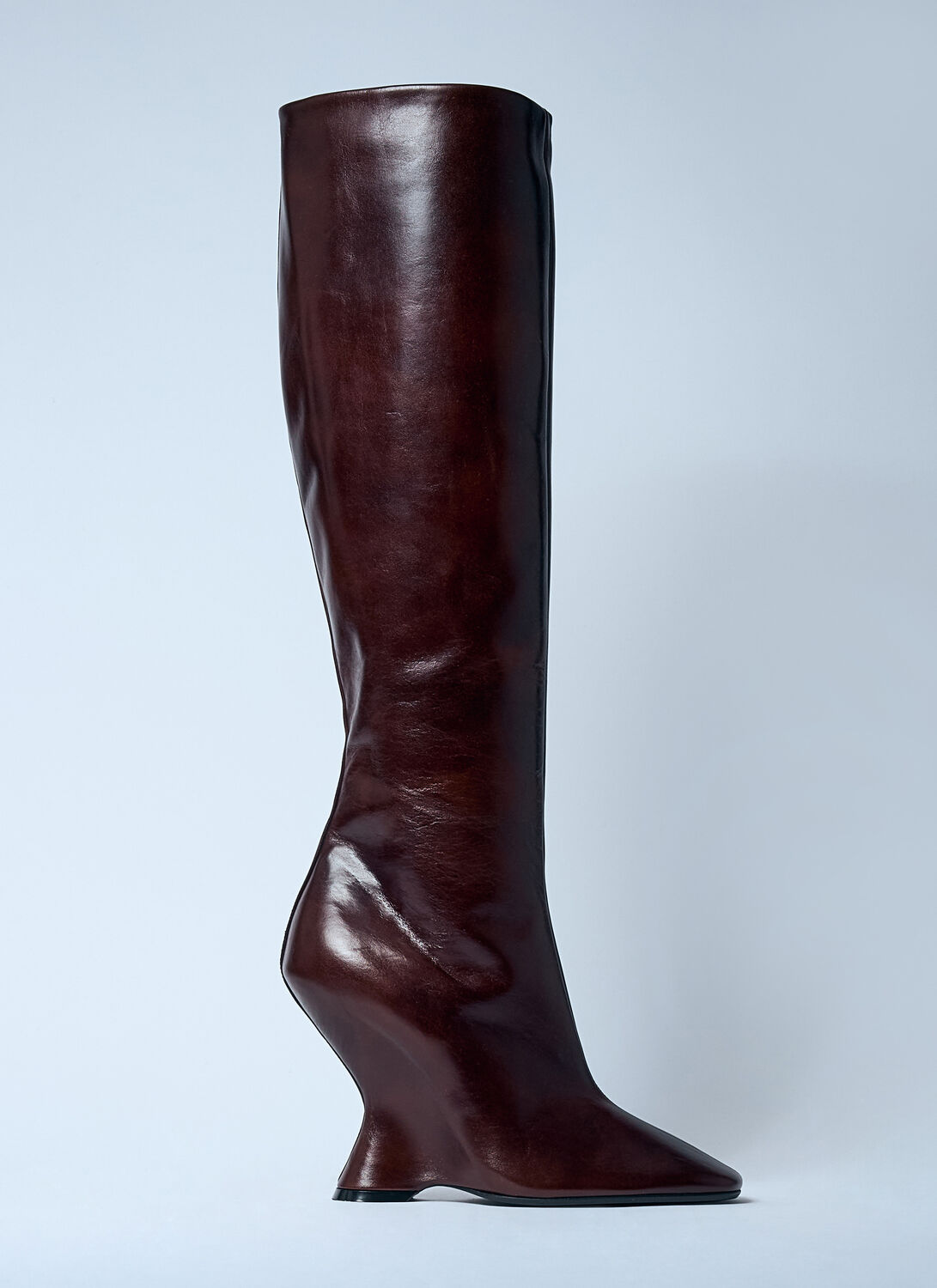 Dries Van Noten Leather Wedge Boots - Woman Boots Brown Eu - 40