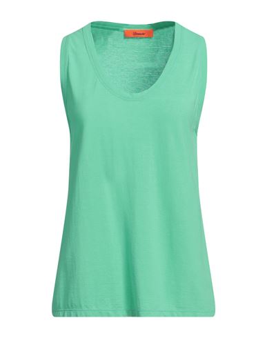 Drumohr Woman Tank top Light green Size S Cotton