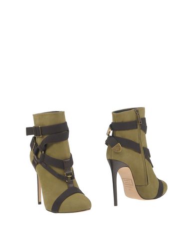 Dsquared2 Woman Ankle boots Military green Size 10 Leather