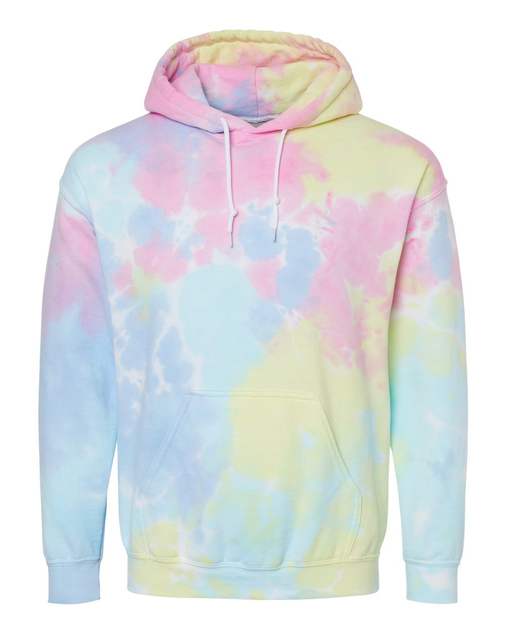 Dyenomite - Blended Tie-Dyed Hooded Sweatshirt - 680VR - Pastel Rainbow - S