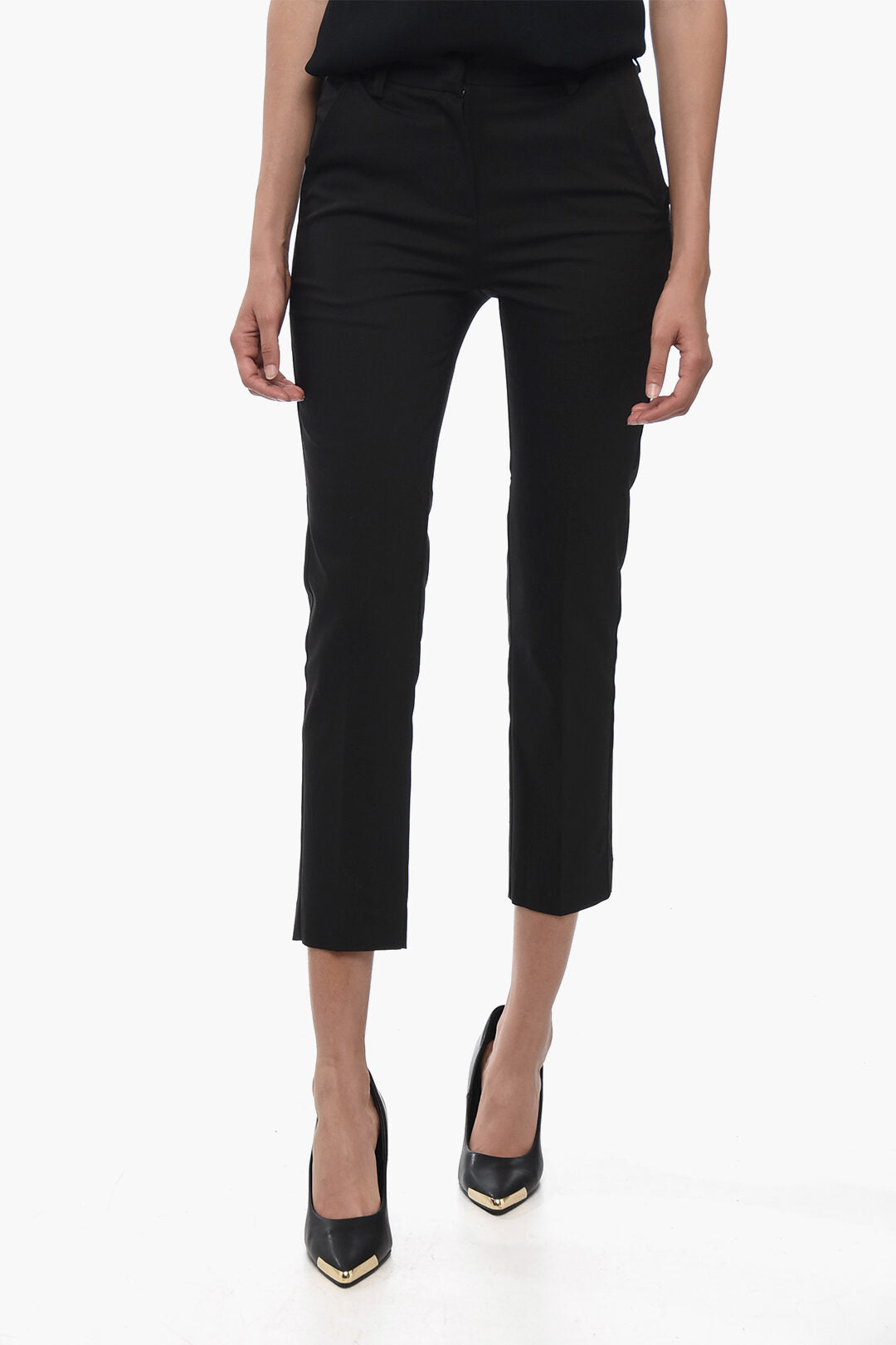 EDRA Front-pleated Skinny Pants