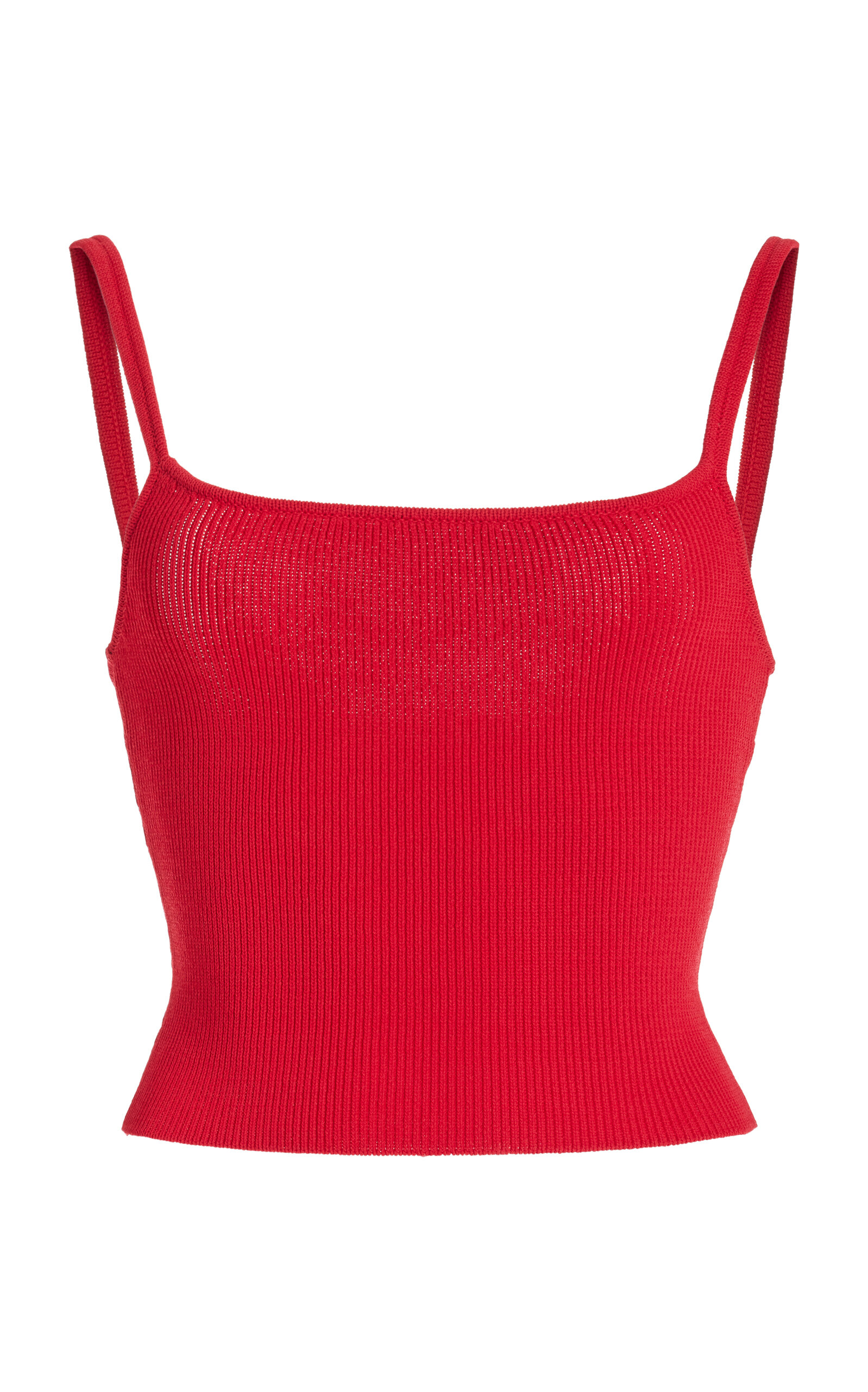 ELCE - Exclusive Sol Ribbed-Knit Tank Top - Red - L - Moda Operandi