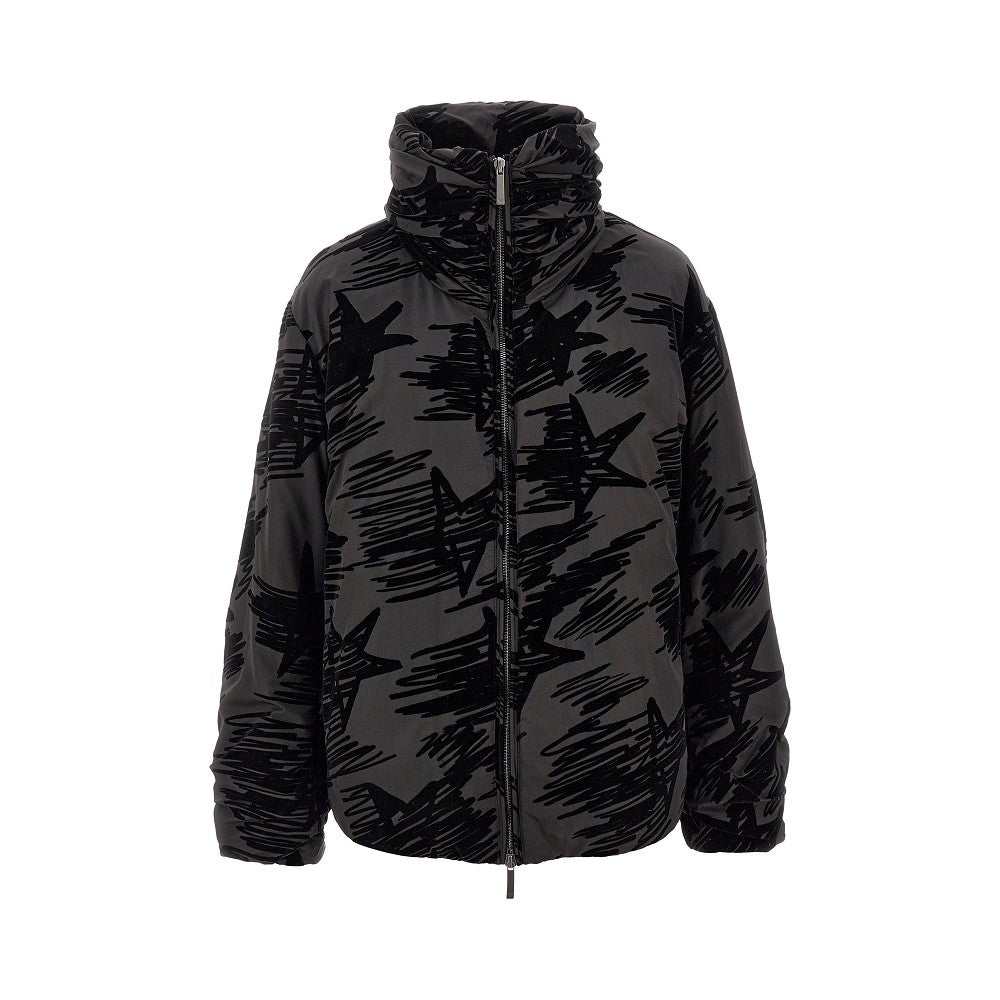 EMPORIO ARMANI Flocke print nylon padded jacket Woman 42