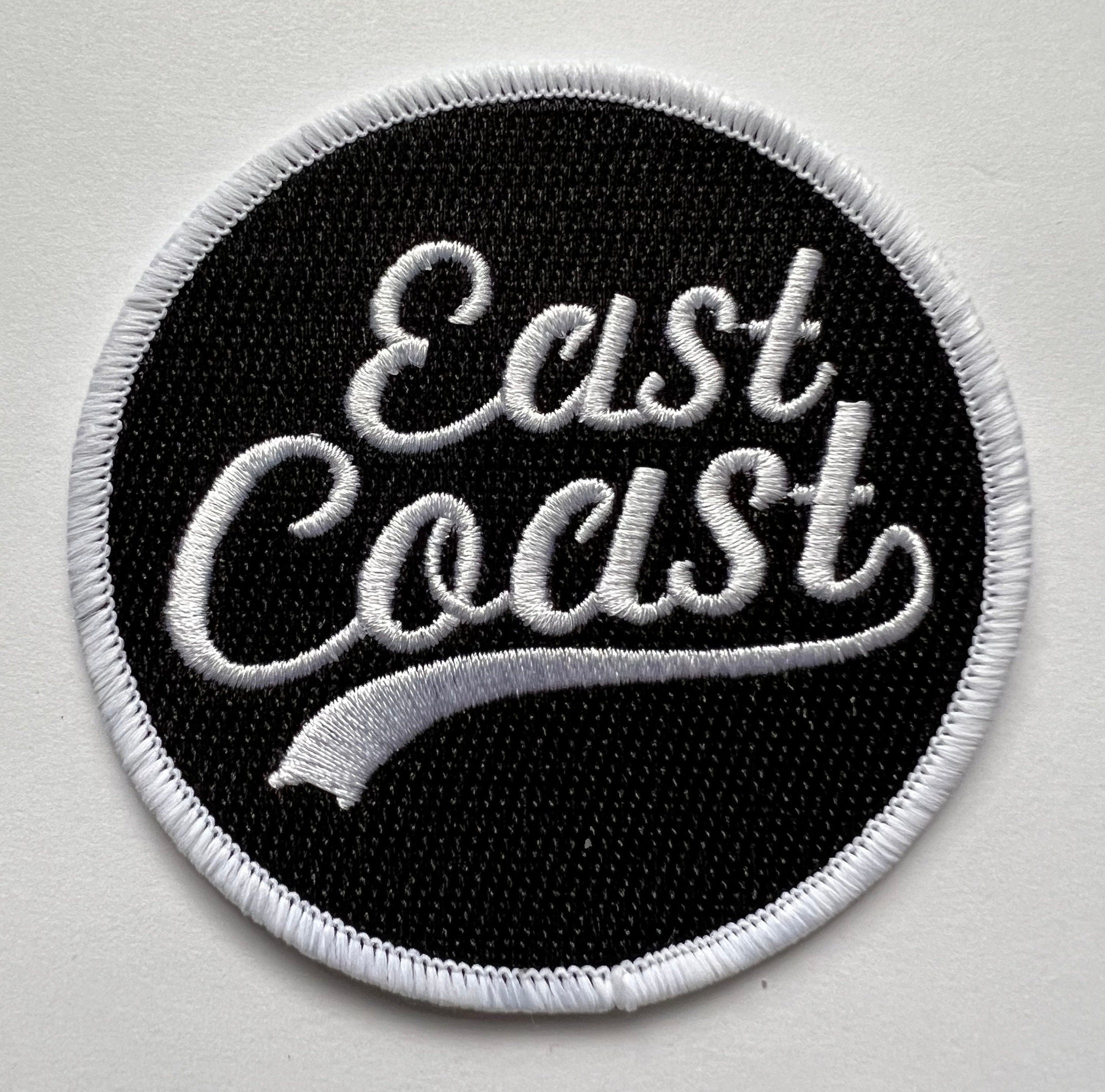 East Coast 3 Inch Iron On Patch For Clothes Jackets Backpacks Denim