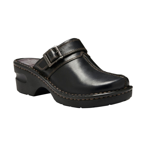 Eastland Mae Strap and Buckle Clogs for Ladies - Black - 9.5M