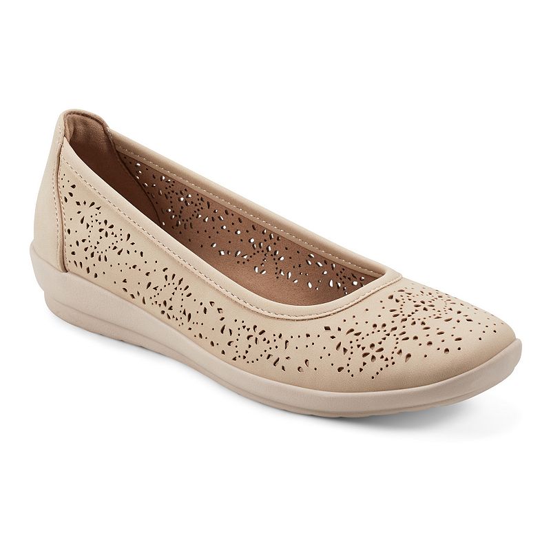 Easy Spirit Alessia Women's Perforated Demi Wedge Flats, Size: 7, Nude