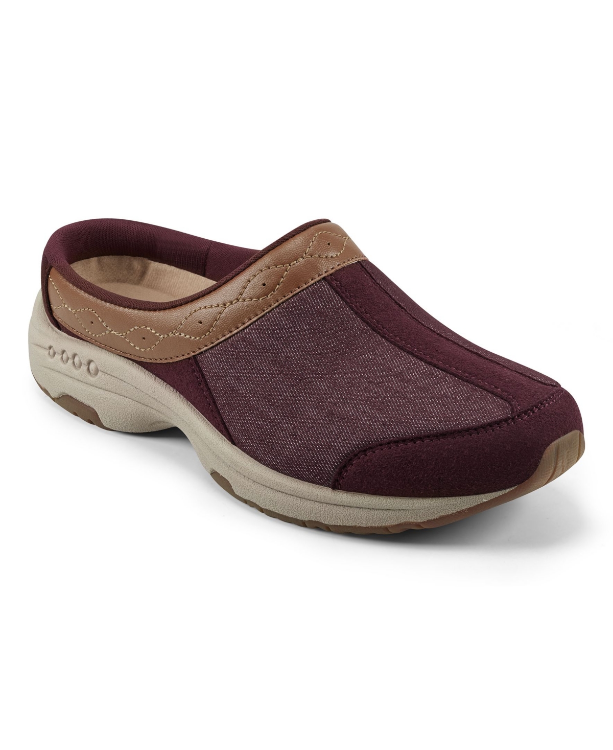 Easy Spirit Women's Travelcoast Round Toe Casual Clogs - Dark Red