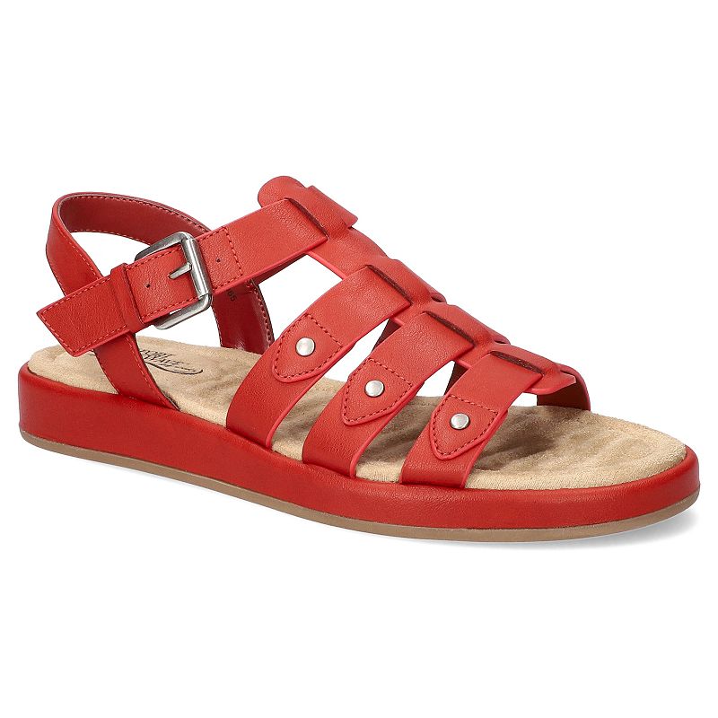 Easy Street Chirp Women's Gladiator Platform Sandals, Size: 9 XW, Red