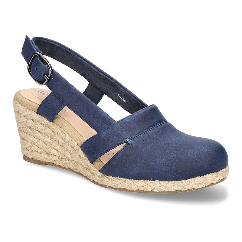 Easy Street Stargaze Women's Espadrille Wedge Sandals, Size: 8.5, Blue