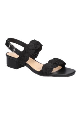 Easy Street Women's Charee Heeled Sandals, Black, 7N