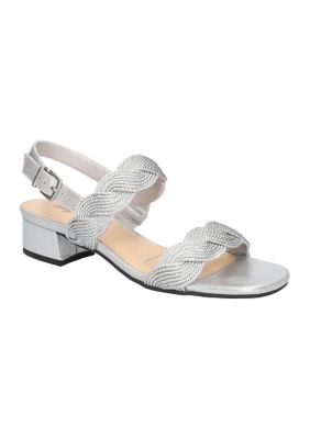 Easy Street Women's Charee Heeled Sandals, Silver, 6N